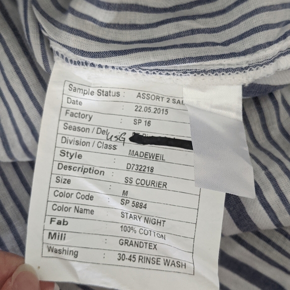 Madewell Oversized Stripe Button Up Down Shirt - Picture 6 of 6